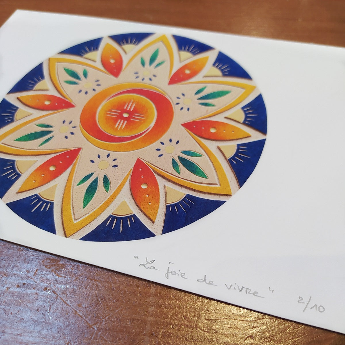 Mandala "La joie de vivre" - Tirages d'art A5